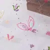Tela de Bordado de Lentejuelas Multicolores de Malla para Disfraz de Escenario, Parche Bordado con Patrón de Flor de Planeta, Accesorios de Tela para Vestido de Presentación de Niñas
