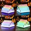 Estante de Balas Brillante Cubo Arcoíris Estante para Copas de Cóctel Vidrio Esmerilado Estante para Vino de Yog Taberna Traje de Vino