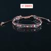 Pulsera de tira y afloja con cristales incrustados en cuerda blanca, estilo bohemio, retro, creativo y especial para Europa y América.