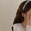 Corea del Sur dulce belleza Chica Nueva líneas de colores Tela de cuadros cuadros diadema de esponja diadema tocado accesorios para el cabello verano