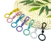 Chaveiro de Carro com Anel de Retorno Respirável Macaron Colorido Fivela de Mola Mosquetão Transfronteiriço Chaveiro de Mochila