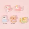 Accesorios de Resina Dibujos Animados Lindos Gatito Transparente Cachorro DIY Pegamento de Crema Funda de Teléfono Pegatinas Accesorios para el Cabello