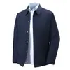 Nova Jaqueta Executiva Casual de Negócios Masculina Outono e Inverno para Meia-Idade e Idosos com Gola e Forro de Fleece-660
