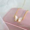 Ganjia Plata Esterlina S925 Collar Elegante de Mariposa de Fritilaria para Mujer Cadena de Clavícula Versátil para Mujer Collar Sencillo de Lujo Ligero de Alta Gama