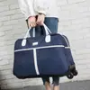 Bolsa de Viagem Feminina Grande Capacidade com Rodinhas Bolsa Portátil Estilo Coreano Viagem de Curta Distância Bagagem de Mão Leve Dobrável para Estudantes Homens