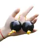 Aasalato Ritmo Arena Bola Percusión Arena Sonajero Doble Bola Martillo de Arena Sin Costuras Escarchada Bola de Arena Corcho Silencioso Bola de Arena
