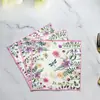 Servilletas Desechables Estampadas a Color Cuadradas Flores y Plantas Decoración Creativa para Fiesta de Restaurante Occidental Venta al por Mayor