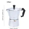 Cafetera de Doble Válvula de Punto Transfronteriza Olla Octagonal Italiana Cafetera Moka Cafetera Moka de Aluminio Europea Utensilios