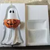 Novo produto transfronteiriço Estátua Fantasma de Resina Halloween Fantasma Abóbora Prato de Frutas Ornamento de Resina Decoração de Mesa