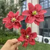 Almofada de Alfinetes Flor Begônia de 3 Cabeças, Flor Artificial, Flor Falsa para Casamento e Decoração de Casa, Atacado