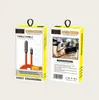 Cable de datos trenzado de un a tres colores en caja con pantalla digital, cable de carga en codo para embalaje, caja blíster, cordón para teléfono móvil, caja de alambre perforado