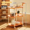Mesa Lateral Móvil Creativa Minimalista Moderna para Exteriores Carrito Estante de Almacenamiento con Ruedas Estante para Snacks Mesa de Camping para Exteriores