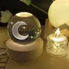 Explosiones transfronterizas Bola de cristal luminosa USB 3D tallada Regalos creativos Adornos de escritorio Bola de cristal Luz nocturna