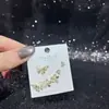 Pendientes de Tachuela de Moda Pendientes de Mariposa Nuevos Versátiles Súper Brillantes Circonita Aguja de Plata S925 Galvanizada Ecológica Ropa de Moda de Invierno