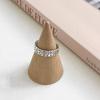 Anillo Abierto de Plata de Ley 925 Yinruitai con Textura Irregular para Mujer, Anillo de Dedo Índice Retro de Moda con Siete Perlas