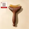Peine de Masaje Natural de Resina de Sándalo Dragón y Fénix para Estirar Tendones, Peine de Meridianos, Diseño de Logo Personalizado, Peine de Madera Transfronterizo