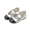 Sapatos de Princesa com Laço para Meninas 2026 Novo Estilo Primavera e Outono Sapatos Mary Jane Color-Blocking Estilo Chanel para Crianças Maiores