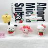 Llavero creativo de Sanrio con forma de bolsa colgante, muñeco de simulación de taza de té con leche, llavero colgante con mini perla de té con leche.