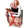 Navidad 2025 Bolso Transparente Decoración de Cupcakes Ola Oso Caja de Regalo de Santa Inserto para Bolsa