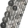 Piedra Natural Nube Cristal Cristal Gris Cuentas Sueltas Cuentas Redondas Semiacabadas Hechas a Mano DIY Accesorios de Joyería con Cuentas
