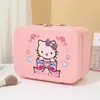 Estuche de Maquillaje de Dibujos Animados de Moda Kuromi con Espejo, Organizador Infantil y Caja de Cuero para Guardar Tarjetas