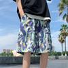 Pantalones de playa para hombre, bañadores de secado rápido, pantalones cortos de verano finos, ajustables al agua, holgados, de cinco puntos, pantalones grandes de moda.