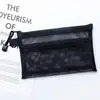 Bolsa de Lápices de Malla Transparente de Doble Capa Bolsa de Almacenamiento Bolsa de Lápices para Examen de Estudiante Caja de Papelería con Capacidad