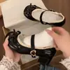 Populares zapatos Mary Jane estilo japonés para mujer, nuevo modelo otoño 2026, lindos zapatos de una sola hebilla con lazo, zapatos pequeños de cuero de punta redonda