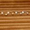 Pendientes de plata s925 con forma de estrella y aguja, con destellos de diamantes, pendientes frescos de verano para mujer, nuevos pendientes personalizados de temperamento de moda 2023