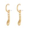 Brincos Europeus e Americanos Exagerados em Forma de Cobra para Mulheres Estilo Ins Design Retrô Multi-Uso Brincos de Cobra Pendurados nas Costas Brincos Transfronteiriços