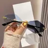 Óculos de Metal Sem Aro em Formato de Diamante com Decoração Única de Guepardo, Óculos de Sol com Borda Cortada, Óculos de Sol Retrô com Lentes Fotocromáticas