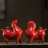 Ornaments Cerâmicos Tangma Pequena Fortuna Sala de Estar Entrada Armário de Vinho Decoração de Mesa Mesa Decoração de Zodíaco Cavalos