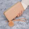 Bolsa Feminina Explosões Transfronteiriças Bordado em Linha V Carteira Longa Comércio Exterior Retrô Verão e Outono Nova Bolsa de Mão Feminina Multi-cartões