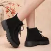 Comércio Exterior Tamanho Grande Solado Macio Salto Escondido Sapatos Birkenstock Femininos Outono 2026 Novos Cadarço Casual Preguiçoso Leve Sapatos Individuais