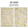 Pegatinas para Uñas de Tulipán Primavera y Verano Flor de Tulipán Estéreo en Relieve 5D Pegatinas de Arte para Uñas Joyería Estilo Hg