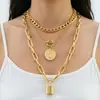 Cadena de Perlas Oceánicas de Venta Caliente Transfronteriza Europea y Americana Cadena para Clavícula de Mujer Colgante de Estrella de Mar y Concha Collar Multicapa Apilable Venta al por Mayor