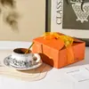 Estilo Pastoral Sentido Avanzado Cerámica Taza de Café Platillo Traje Estilo Sentido Avanzado Taza de Té de la Tarde Taza de Agua para el Hogar Base