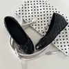 Zapatos de Salón Bajos de Cuero con Patrón de Diamantes y Lazo Estilo Retro Francés para Mujer 2026 Otoño Nuevos Aumentan la Altura Versátiles Zapatos de Noche para Mujer