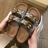 Sandálias Birkenstock de Sola Grossa para Verão Feminino 2025 Novo Estilo com Saias Design Nicho Chinelos Sandálias de Praia
