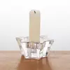 Suporte de Velas de Vidro Hexagonal de Dupla Utilização em Forma de Estrela, Simples e Deslumbrante, Copo Decorativo para Mesa de Jantar em Casa, Suporte Criativo para Velas de Aromaterapia de Casamento