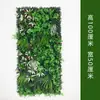 Pared de plantas verdes artificiales personalizada, pared de plantas artificiales con orquídeas, pasto de Milán, pasto mixto, fondo de decoración de pared de césped artificial