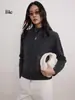Elegante suéter de lana con bolsillos laterales, doble cremallera, cuello alto y mangas largas, cárdigan de punto para mujer
