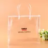 Bolsa de compras de plástico PVC atacado de fábrica transparente para presente de vinho bolsa de PVC coquetel bolsa de compras universal