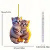 Colgante de Acrílico para Pareja de Gatos 2D Transfronterizo Nuevo Producto Colgante Decorativo para Interior de Coche Colgante de Mochila Llavero Regalo