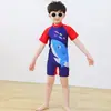 Desenhos animados europeus e americanos crianças swimwear bonito meninos e meninas swimwear pequenas e médias crianças de uma peça bebê de secagem rápida atacado