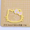 Cabeza de Gato Kawaii Recortada Dibujo Animado Hecho a Mano DIY Accesorios para Joyería Pegamento de Crema Resina Accesorios Pequeños Paquete de Materiales para Pasadores de Pelo
