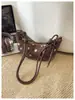 Bolso Retro de Lunares para Croissant Bolso de Hombro para Mujer Gran Capacidad Bolso Dumpling Estilo Perezoso Coreano Bolso Cruzado Casual