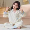 Pijama para niñas, algodón puro, conjunto de manga larga para primavera y otoño, nuevo modelo 2026, ropa de casa de algodón para niñas pequeñas y mayores