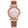 Comercio Exterior Popular Reloj de Mujer Incrustado de Diamantes Reloj de Mujer Reloj de Cuarzo Reloj Magnético Perezoso de Mujer Fabricante Procesamiento y Personalización