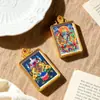Colgante de Thangka Pintado a Mano con Zaki Lamu, Tara Verde y Manjushri en sus Vidas Pasadas y Presentes, con Elementos de Estilo Tibetano y Étnico